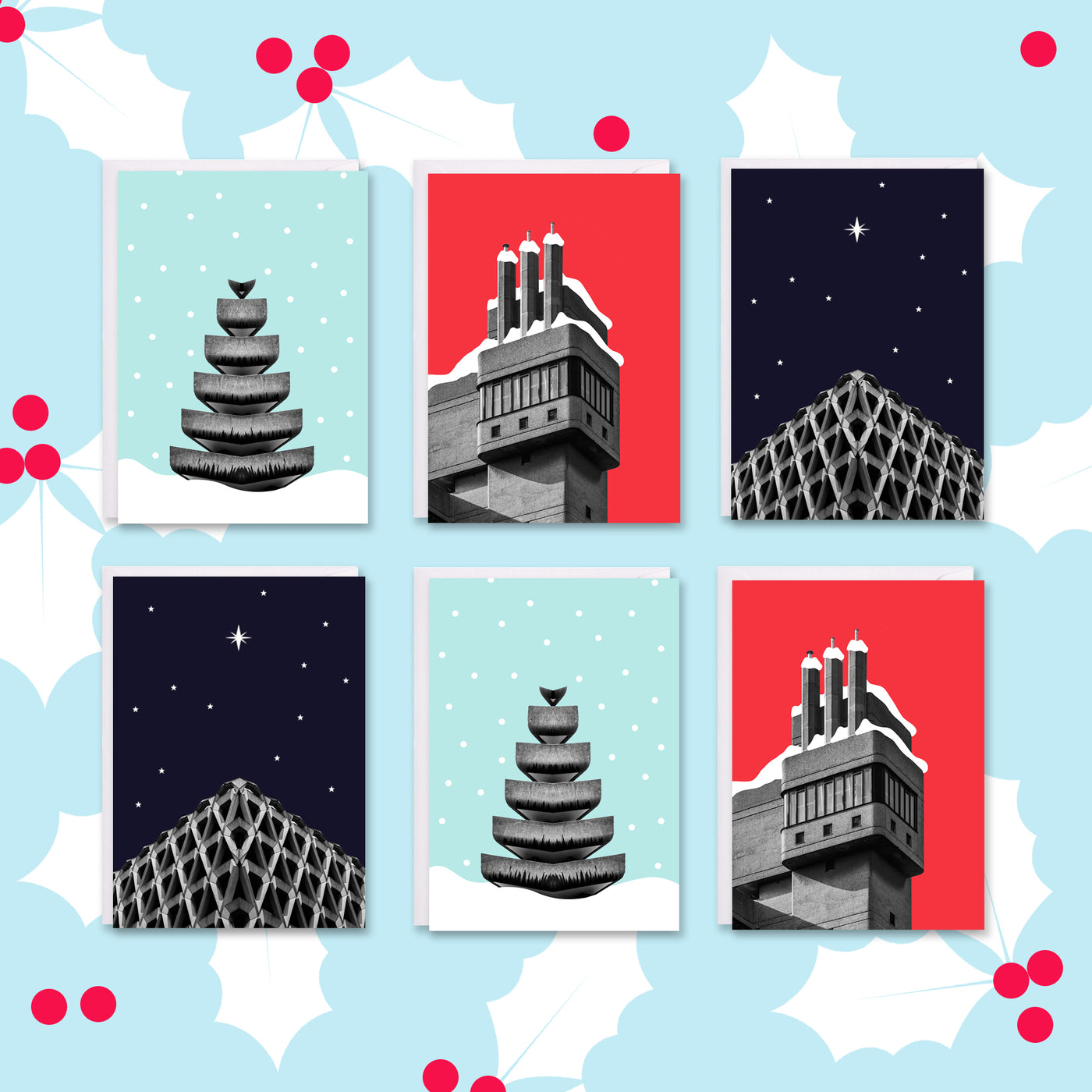Brutalist Architecture Christmas Cards