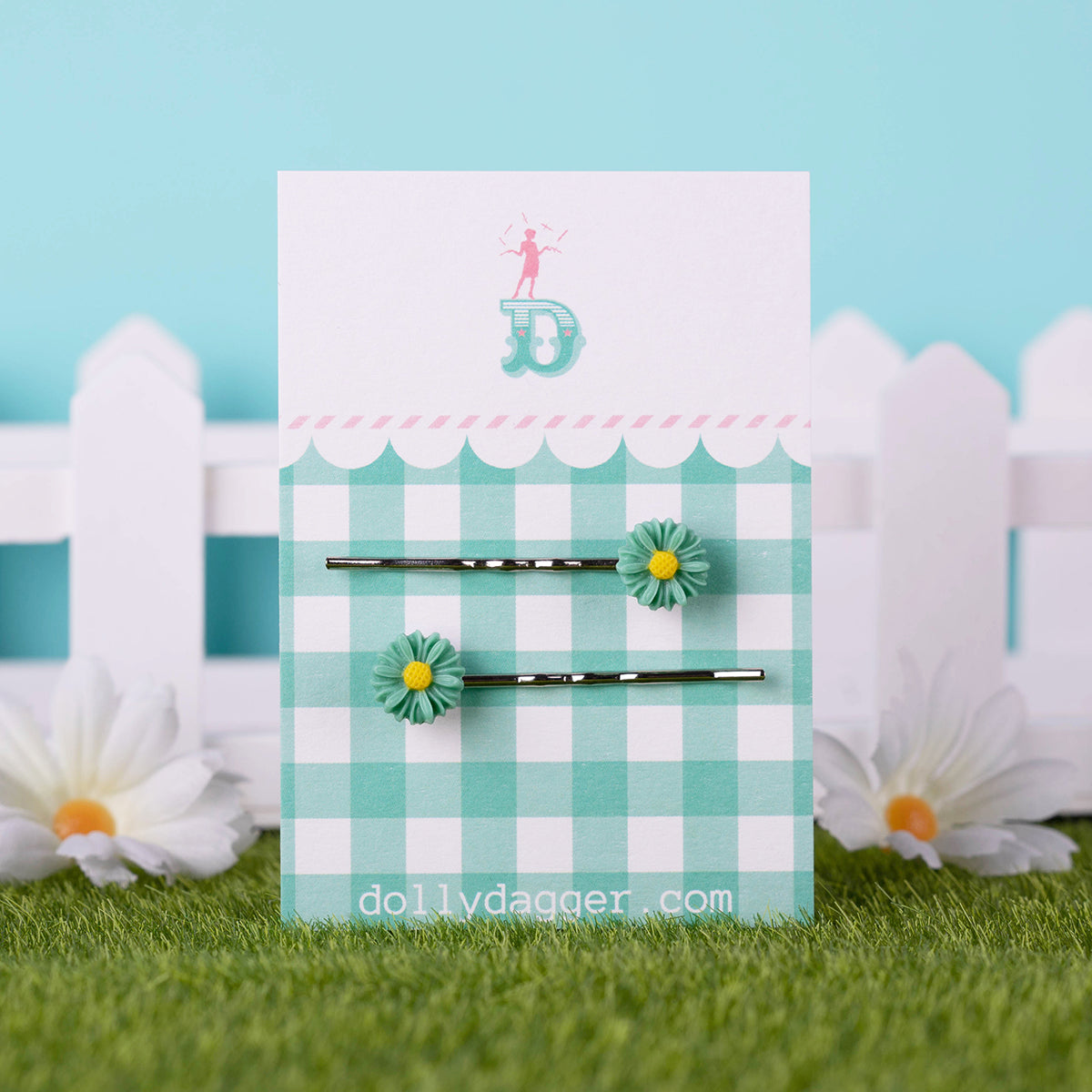 Green Daisy Hair Slides Dollydagger