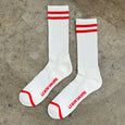 Le Bon Shoppe Extended Boyfriend Socks White Red