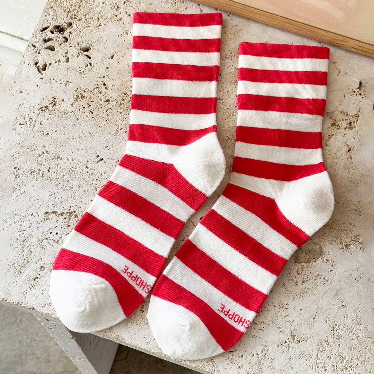 Red Striped Wally Socks Le Bon Shoppe
