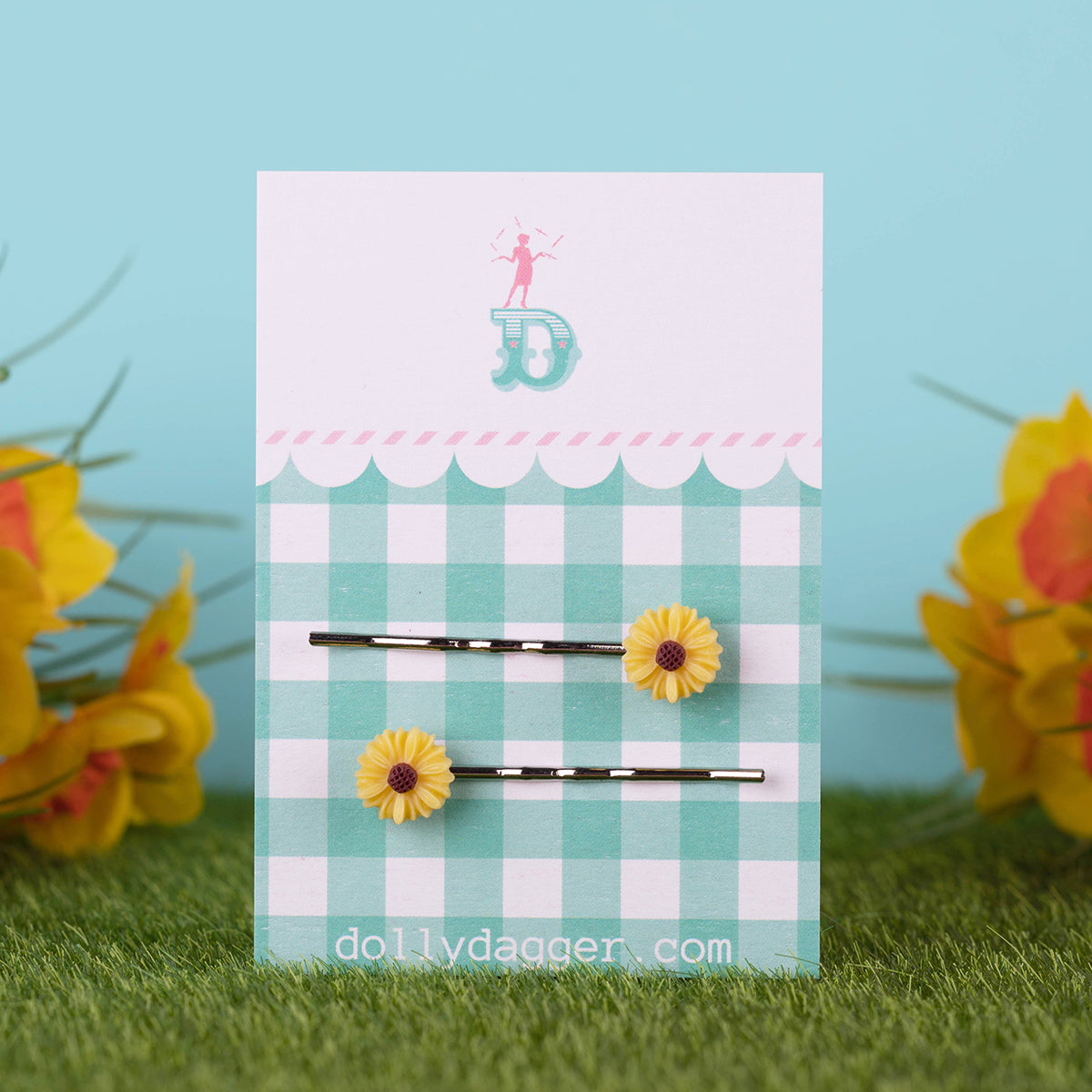 Yellow Daisy Hair Clips Dollydagger