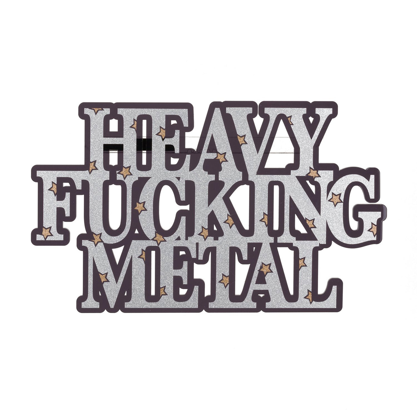 3D Acrylic Art Heavy F-ing Metal Curly Mark Dollydagger