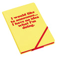 A5 Notebook I would Like to Announce Yes Studio