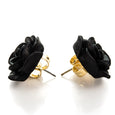 Black Rose Earrings Side Dollydagger