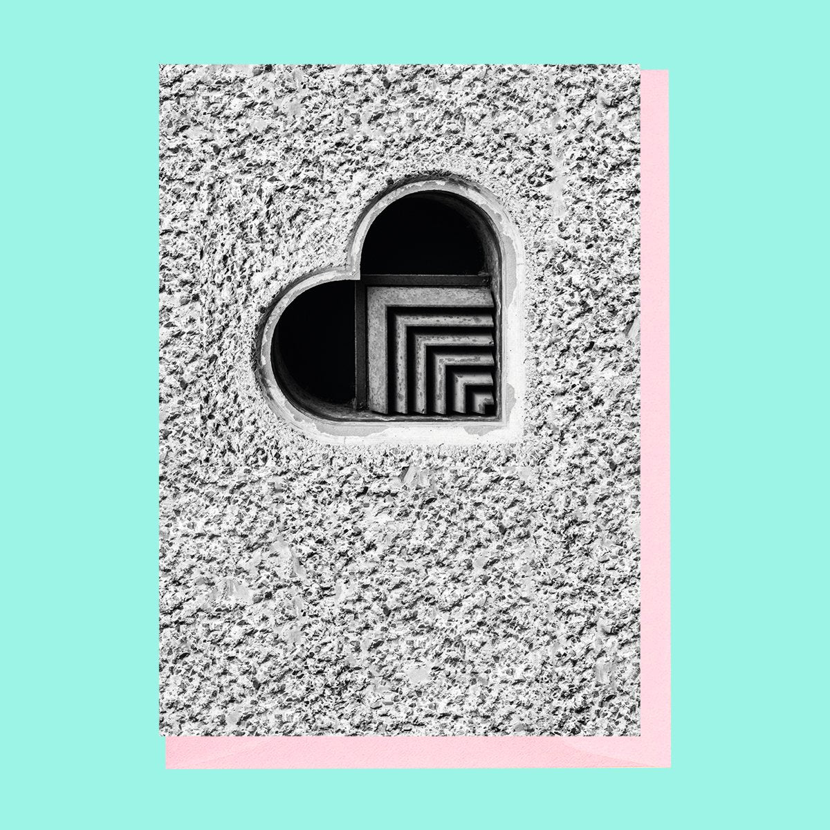 Brutalist Heart Valentines Card Nick Miners