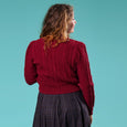 Burgundy 1940s Style Cardigan Emmy Design