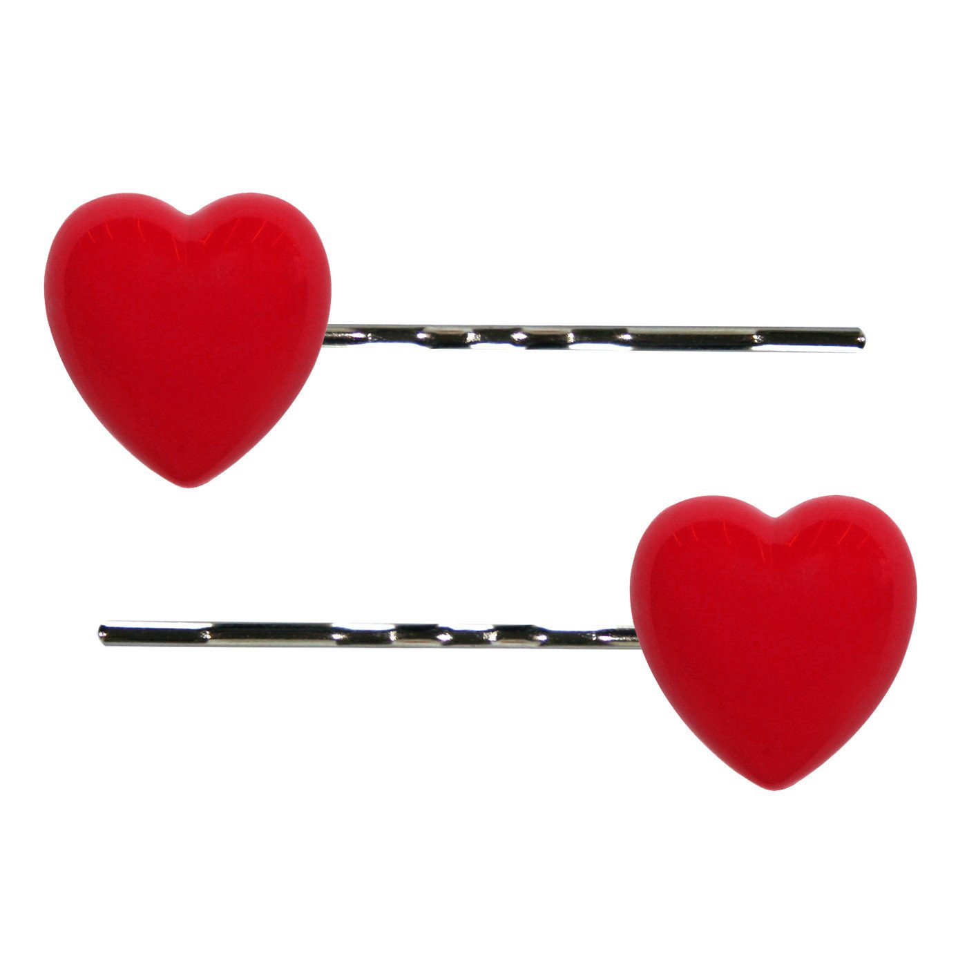 Dollydagger Lucite Heart Hair Slides Red