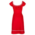 Dollydagger Polly Red Stretch Cotton Dress