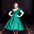 Emerald Green Satin Dress Dollydagger Vivien