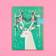 Festive Antlers Greetings Card Ohh Deer