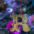 Glitter Initital Tree Decoration Curly Mark Dollydagger