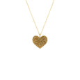 Gold Glitter Heart of Glass Necklace Back Dollydagger Rollerama