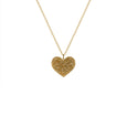 Gold Glitter Heart of Glass Necklace Back Dollydagger