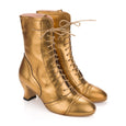 Gold Lace Up Ankle Boots Miss L Fire Frida
