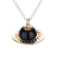 Gold Orb Necklace Black Onyx Tina Lilienthal