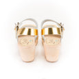 Gold Peeptoe Clogs by Lotta from Stockholm at Dollydagger
