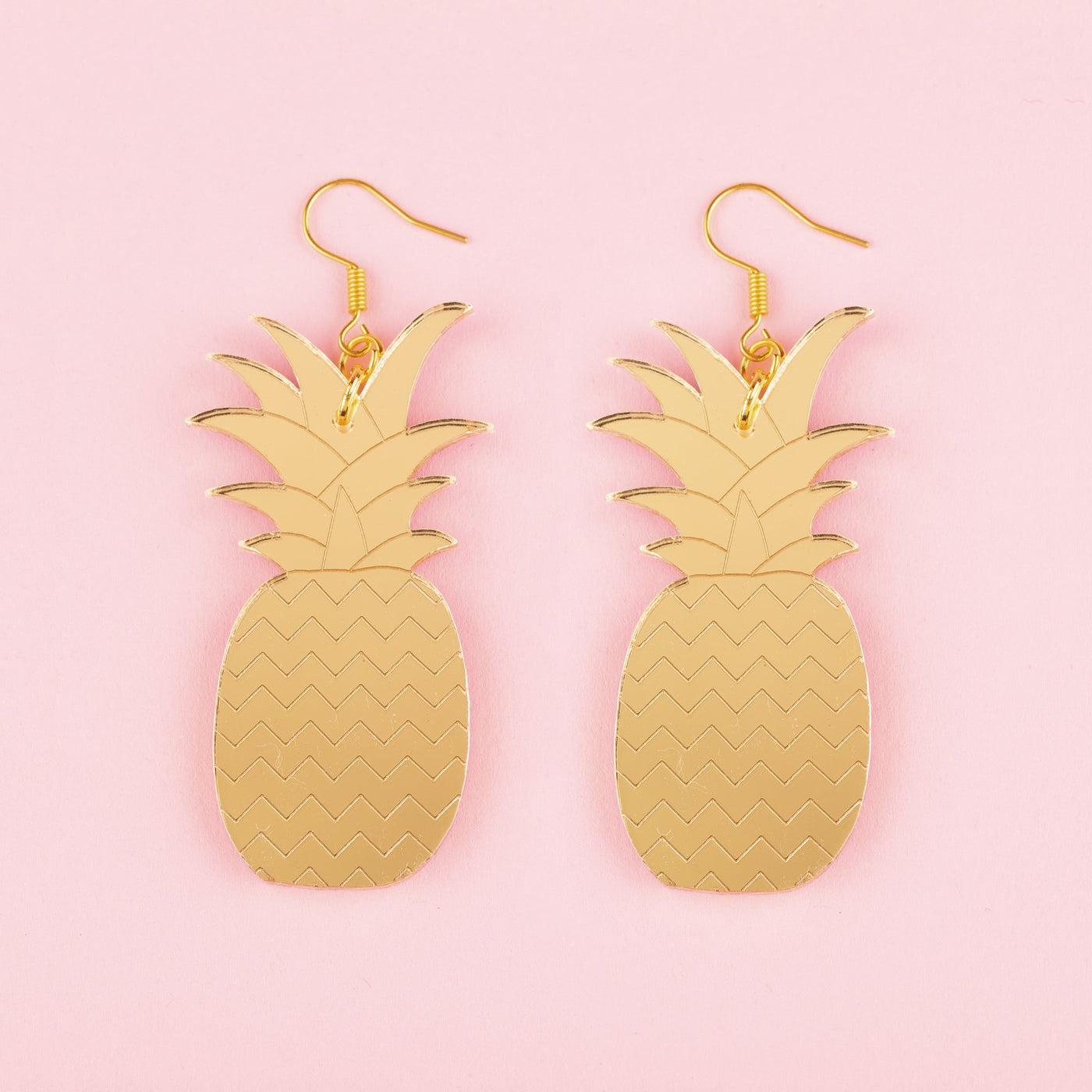 Gold Pineapple Earrings