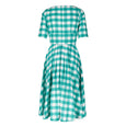 Green and White Gingham Dress 