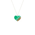Green Heart Necklace 18 Inch Dollydagger