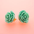 Green Rose Earrings Dollydagger Side