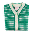 Green Short Sleeved Cardigan Emmy Design