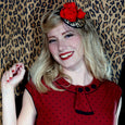 Leopard Print Fascinator Black Dollydagger