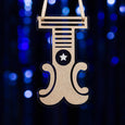 Letter I Christmas Ornament Curly Mark Dollydagger