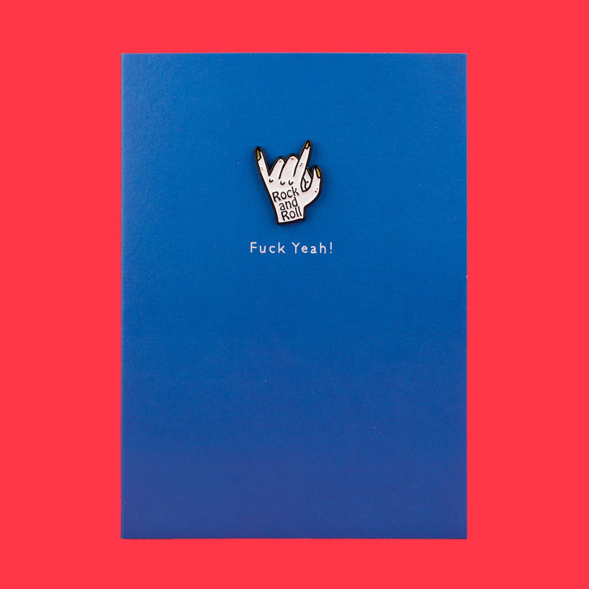 Ohh Deer Rock & Roll Enamel Pin Card