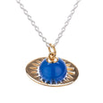Orb Necklace Blue Agate Gold Tina Lilienthal