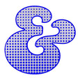 Perspex Artwork Acrylic Ampersand Blue Curly Mark Dollydagger