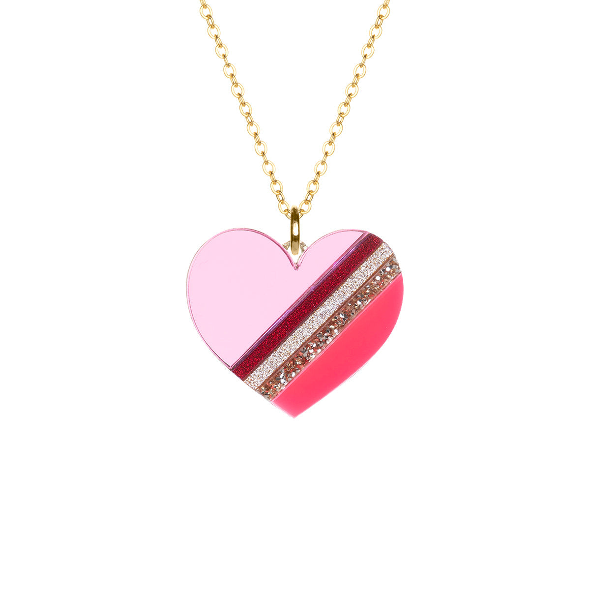 Pink Heart Necklace Rollerama Dollydagger