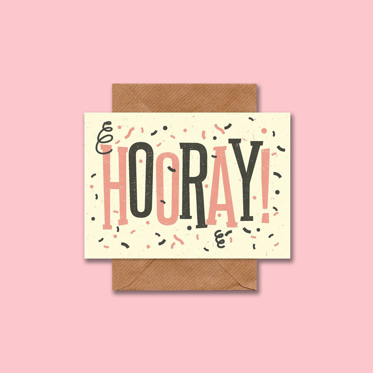 Retro Celebration Card Hooray by Telegramme