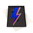 rollerama blue bowie inspired lightning bolt mirror