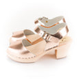 Rose Gold Open Toe Clogs by Lotta from Stockholm at Dollydagger