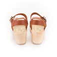 Tan Leather Open Toe Clogs by Lotta from Stockholm at Dollydagger