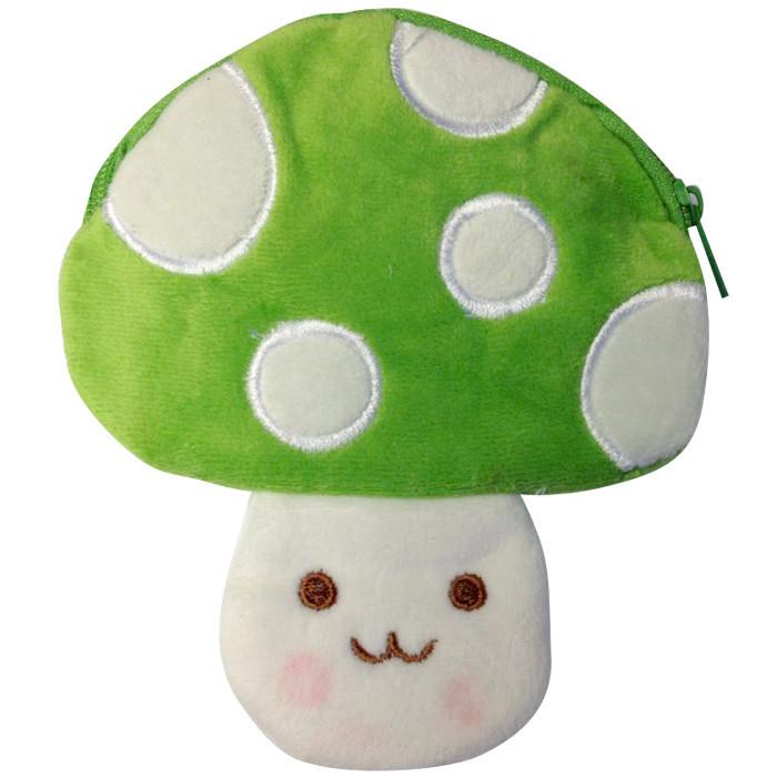 Toffee Apple Kawaii Mushroom Plush Purse Green