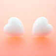 White Heart Earrings Dollydagger