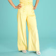 Yellow High Waisted Trousers Ship Mate Slacks Emmy Design