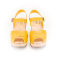 Yellow Peep Toe Clogs Lotta from Stockholm at Dollydagger