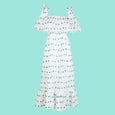 white palms tiered maxi dress