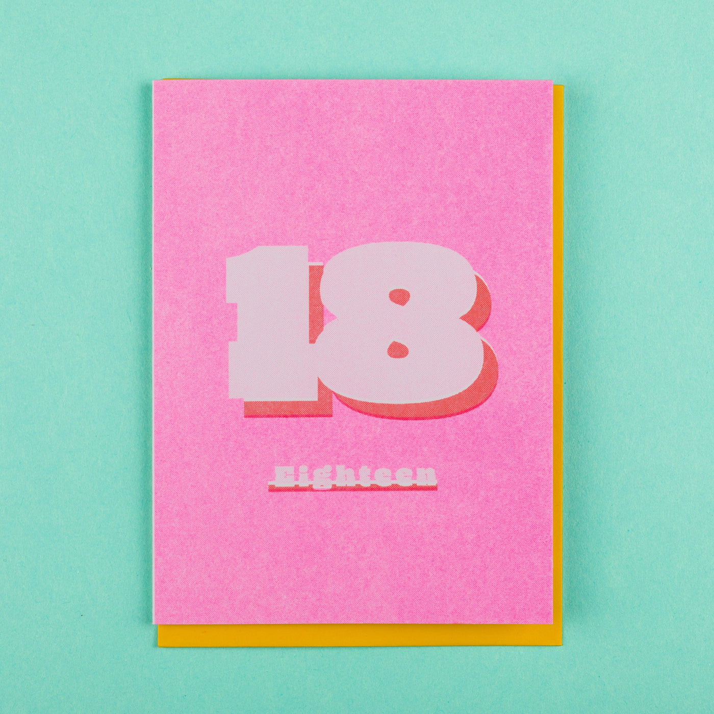 18th Birthday Card Risograph Printed