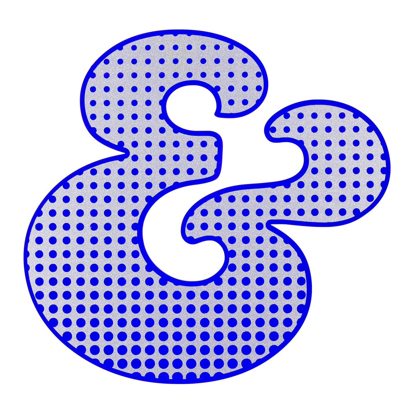 Acrylic Ampersand Perspex Artwork Blue Curly Mark Dollydagger