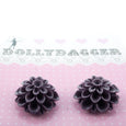 Amethyst Purple Dahlia Earrings Dollydagger