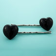 Black Heart Hairslides Dollydagger Vintage