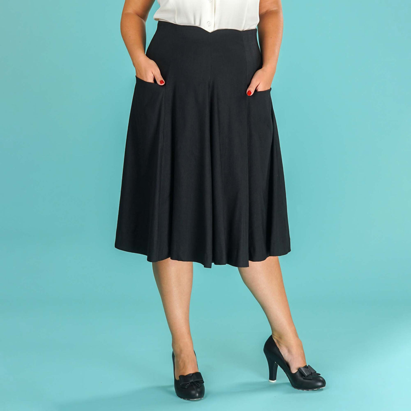 Black Swing Skirt Swirly Sweetheart Emmy Design