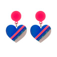 Blue Heart Drop Earrings Dollydagger Rollerama