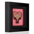 Dollydagger Curly Mark Circus Heart Shadow Box Pink Gold Glitter