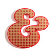 Dollydagger x Curly Mark Red Gold Perspex Ampersand Wall Hanging