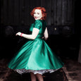 Emerald Green Satin Dress Dollydagger Vivien