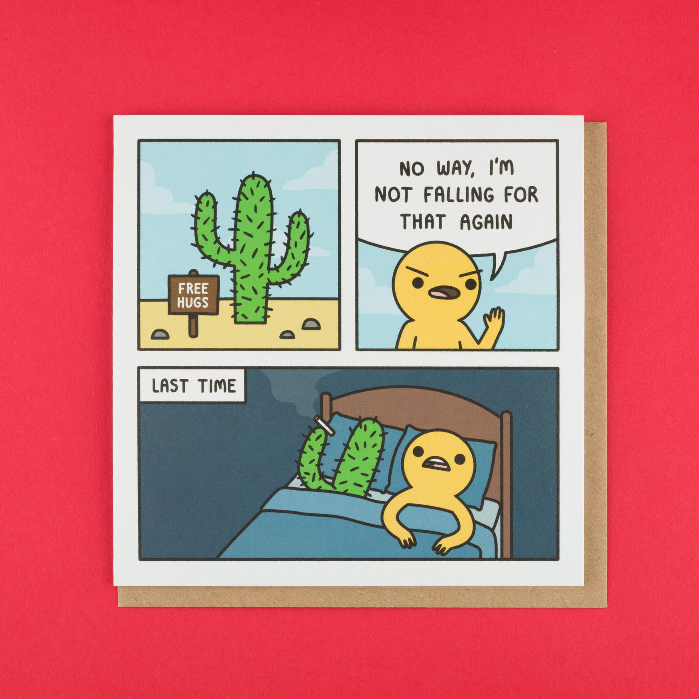 Free Hugs Funny Comic Strip Card by Safely Endangered